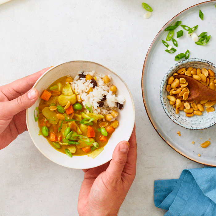 Gemüse Thai Curry - Erdnuss Kokos vegan